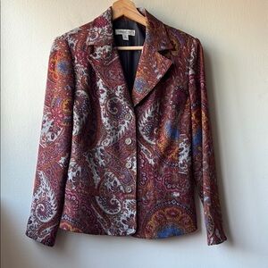 Coldwater Creek Women’s Paisley Blazer Size XS